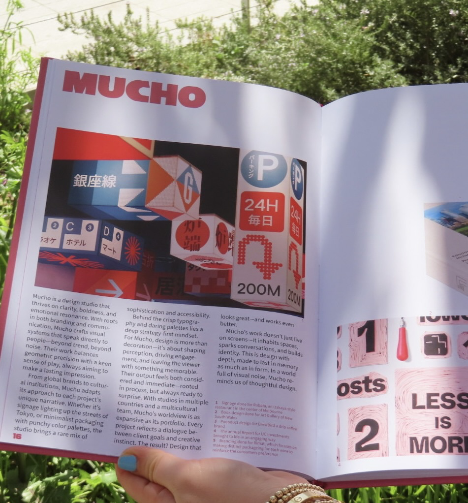 Book layout with the title mucho