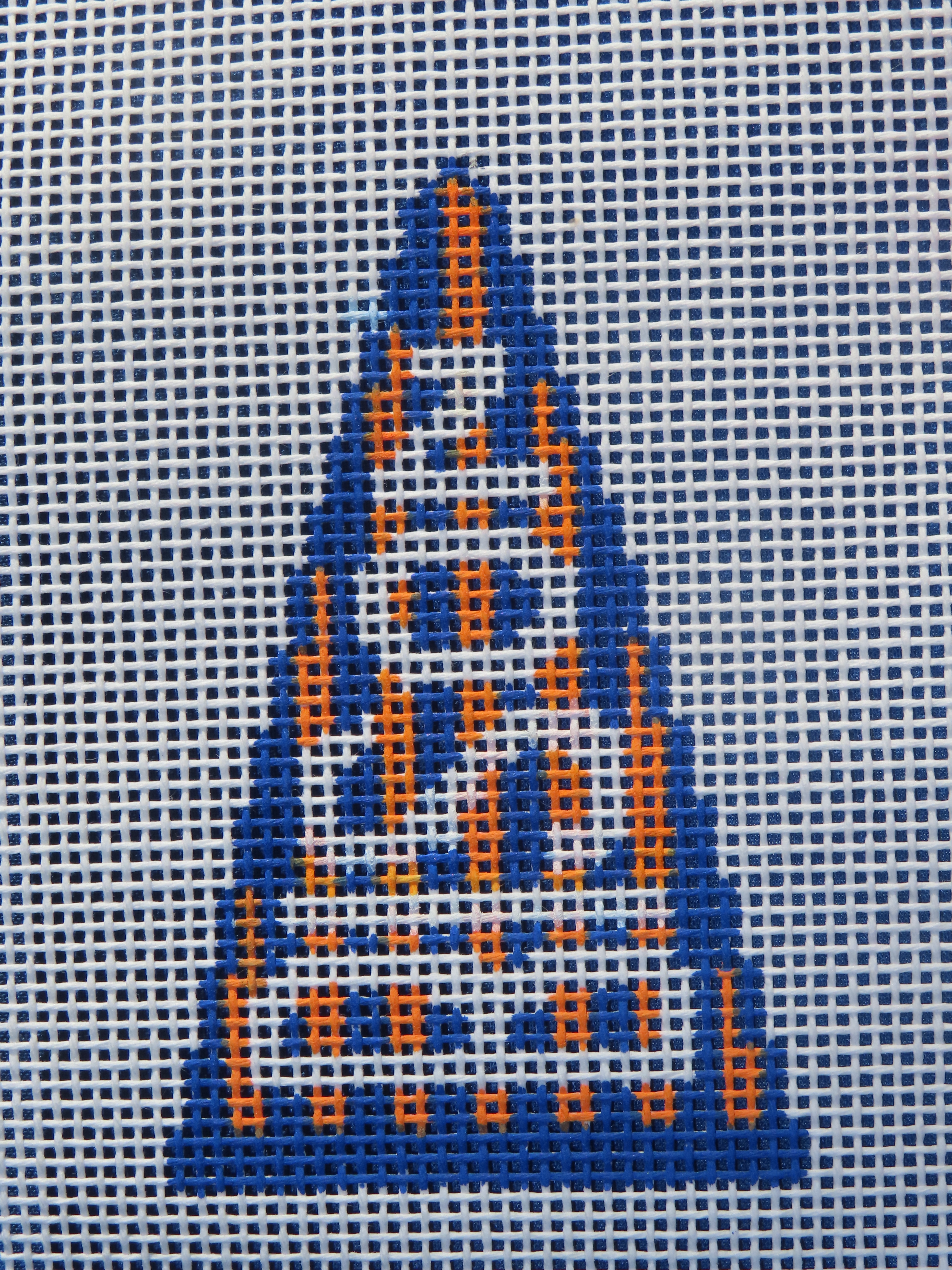 one needlepint canvas that says bison